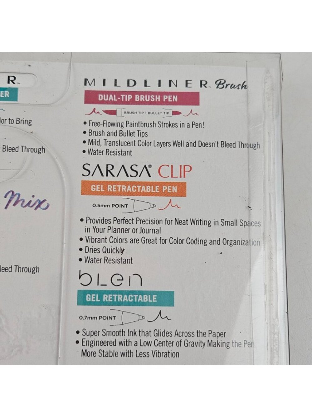 Zebra Goal Planning Set 18 Ct Midliners Sarasa Clip Blen Retractable NIP - Picture 10 of 10